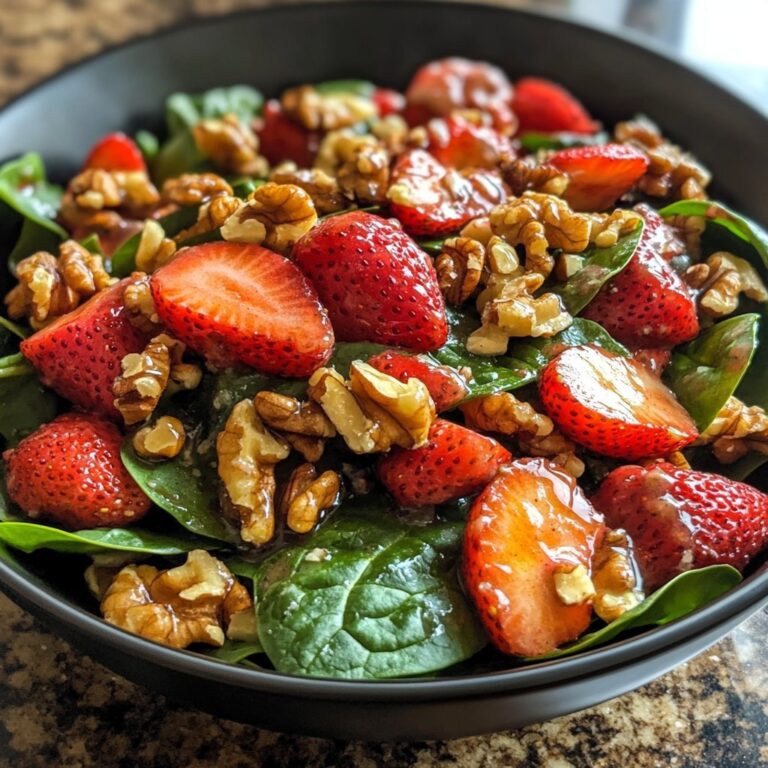 Ensalada de Espinacas con Fresas y Nueces: ¡Berrys Hermosos!
