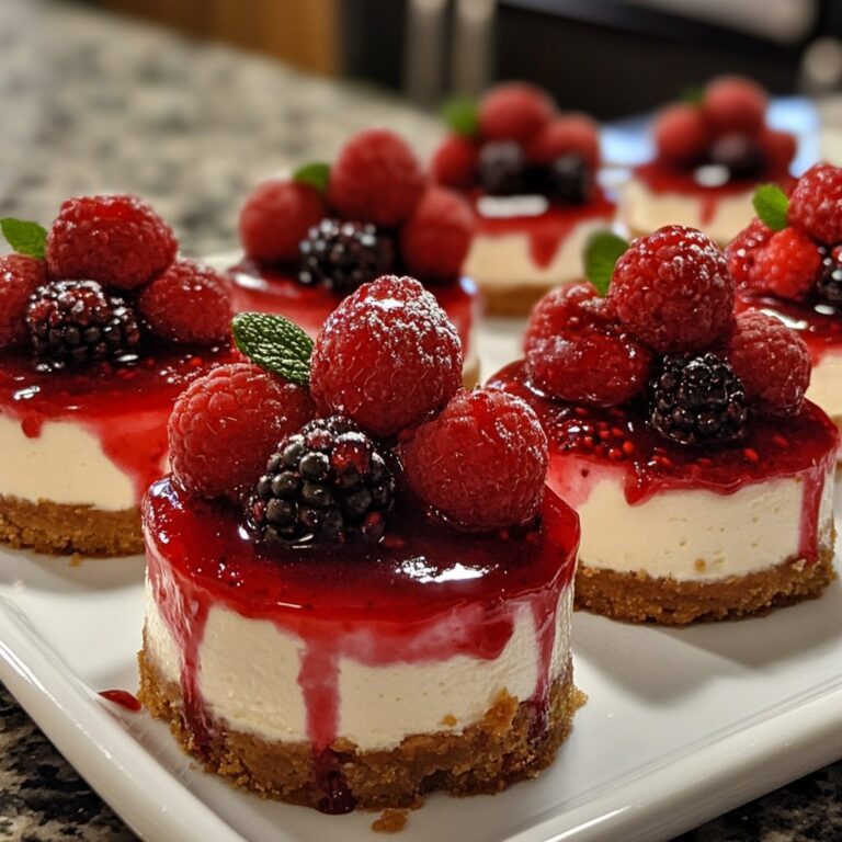 Mini Cheesecakes con Cobertura de Bayas – Un Regalo para el Día de la Madre