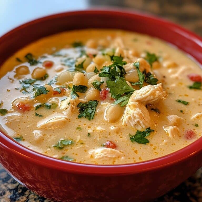 Receta de Chili Blanco de Pollo Cremoso en Olla de Cocción Lenta