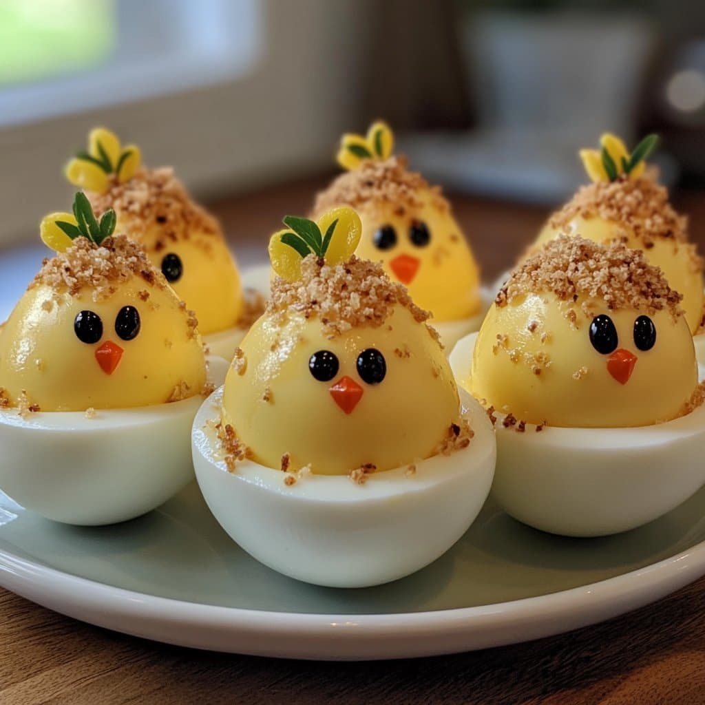 Receta de Huevos Endiablados de Pollito de Pascua para una Diversión Festiva