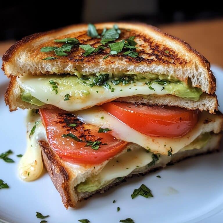 Receta de Sándwich a la Parrilla de Aguacate, Mozzarella y Tomate