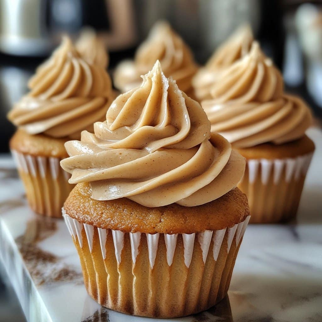 Receta de Cupcakes de Mantequilla de Café con Caramelo