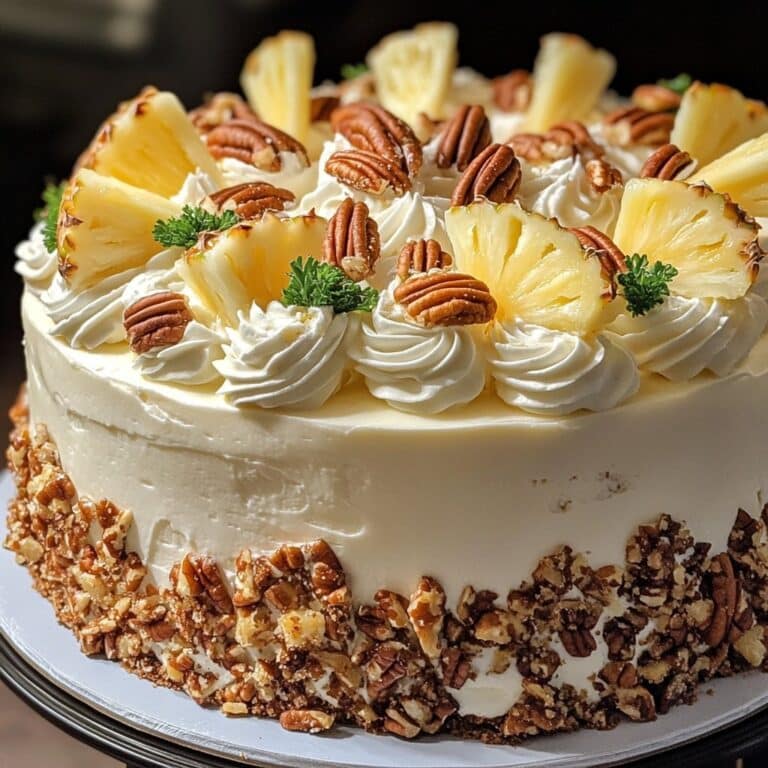 Receta de Pastel Cremoso de Piña y Nuez Pecan del Sur