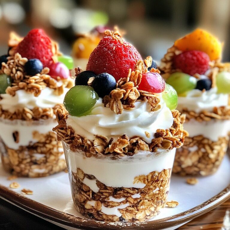 Receta de Vasitos de Yogur Congelado con Granola Deliciosa