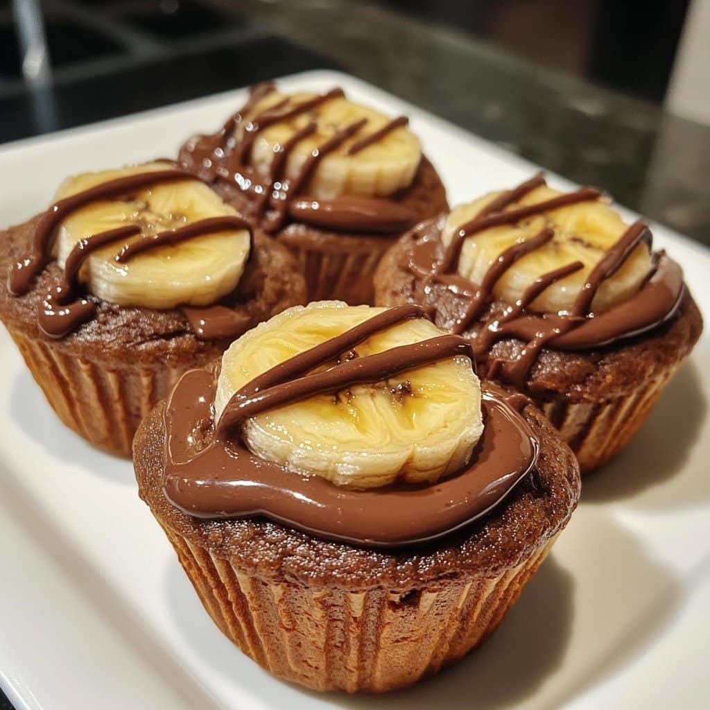 Magdalenas esponjosas de Nutella y plátano: el dulce perfecto