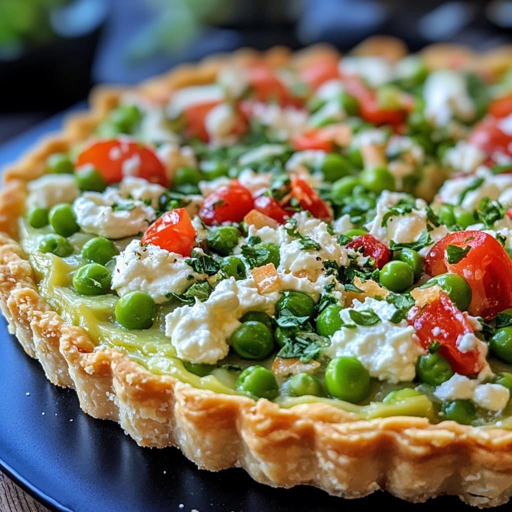 Tarta de Guisante de Primavera y Ricotta