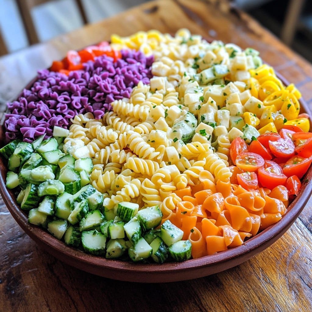 Ensalada de Pasta Arcoíris de Pascua: Un Festín Colorido