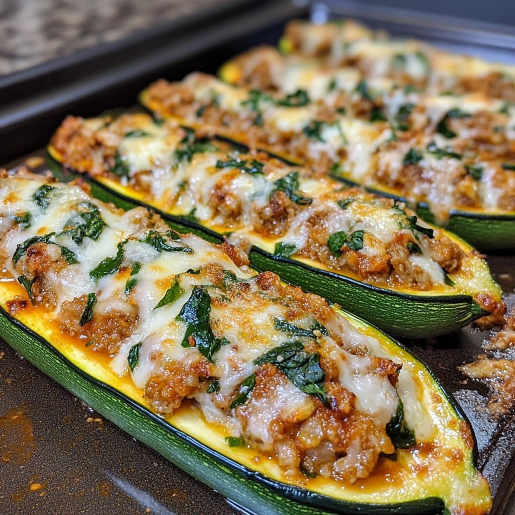 Botes de Calabacín Rellenos de Ricotta y Espinacas Receta