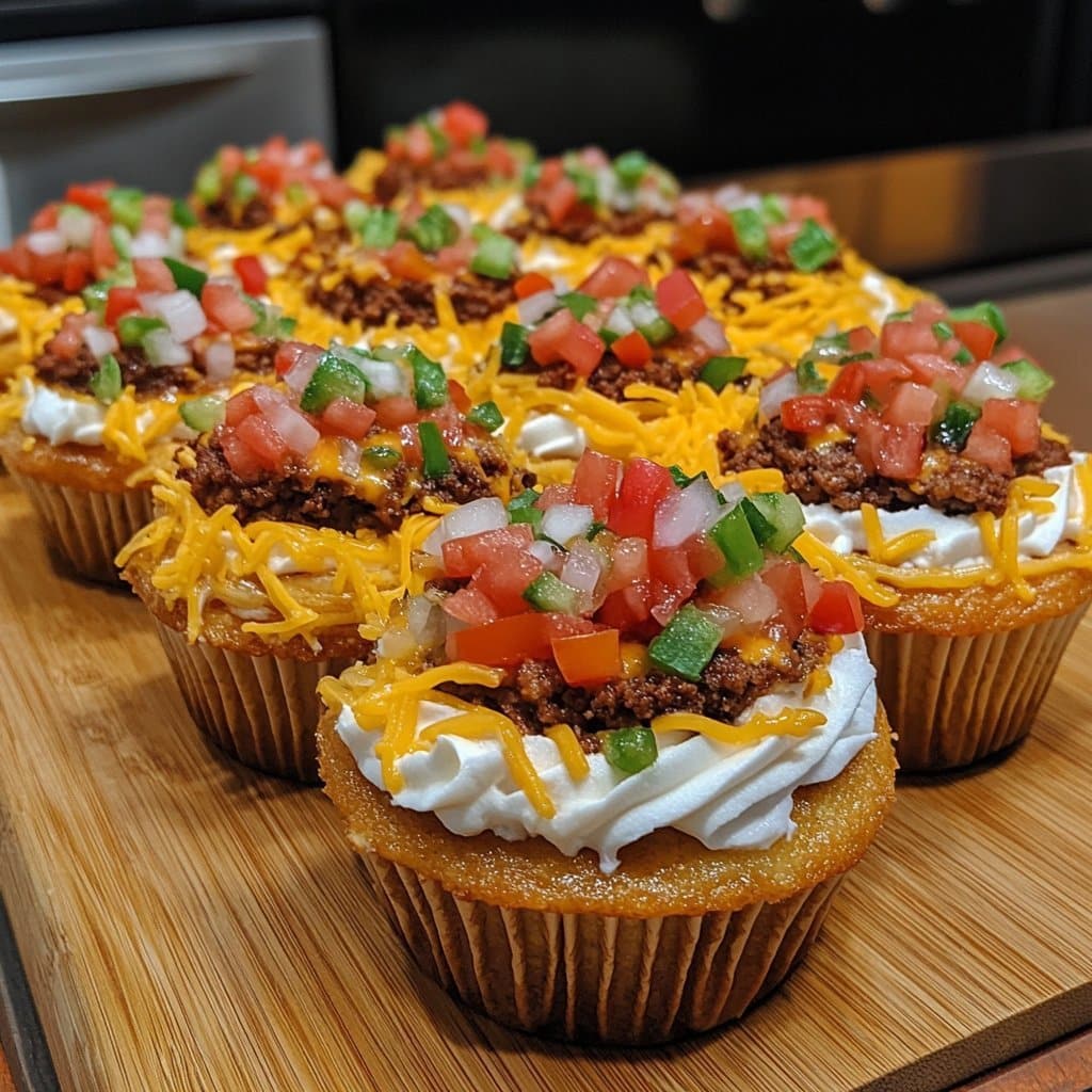 Delicia de Cupcakes de Taco: Un Aperitivo Sabroso