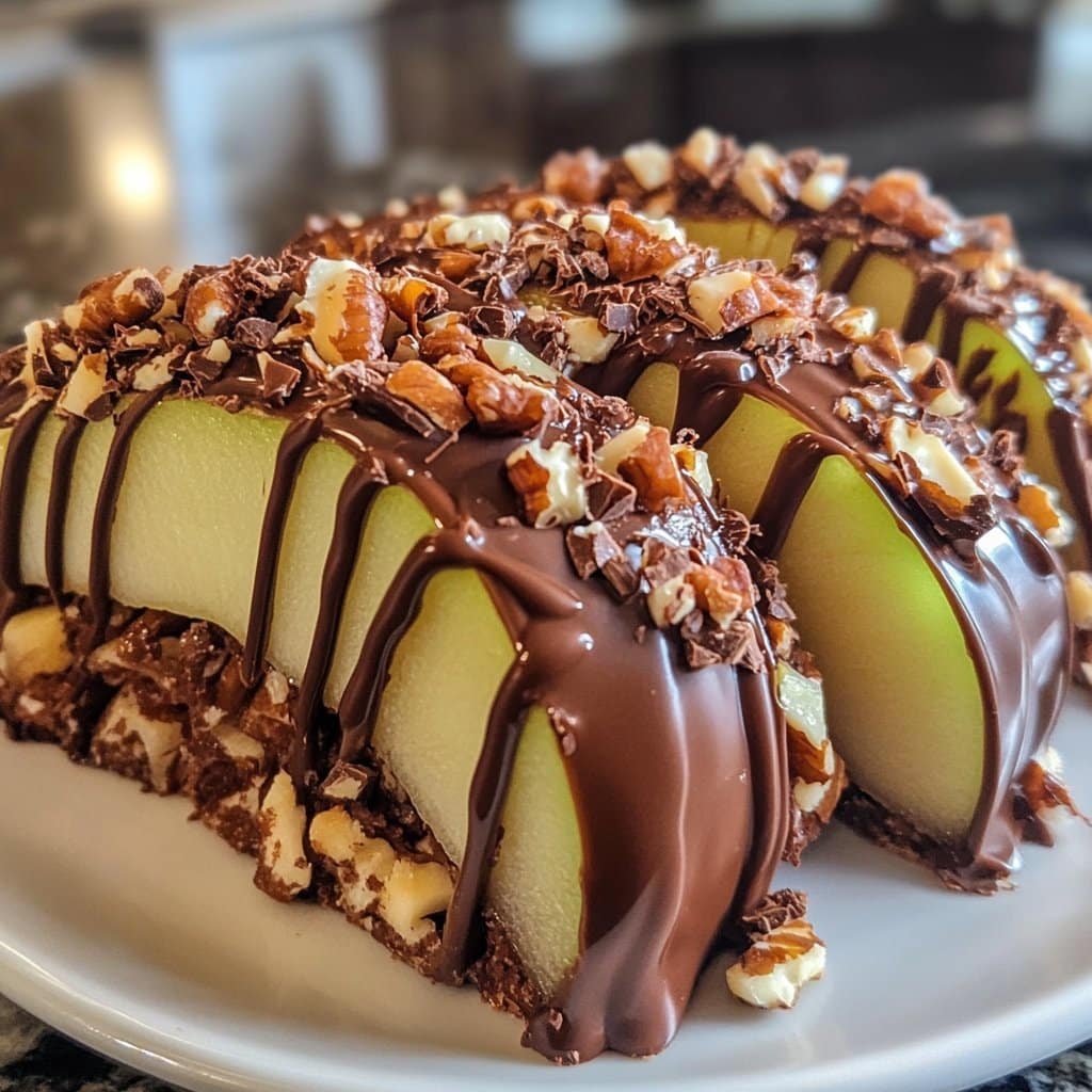 Rodajas de Manzana con Chocolate y Caramelo: Un Dulce Placer