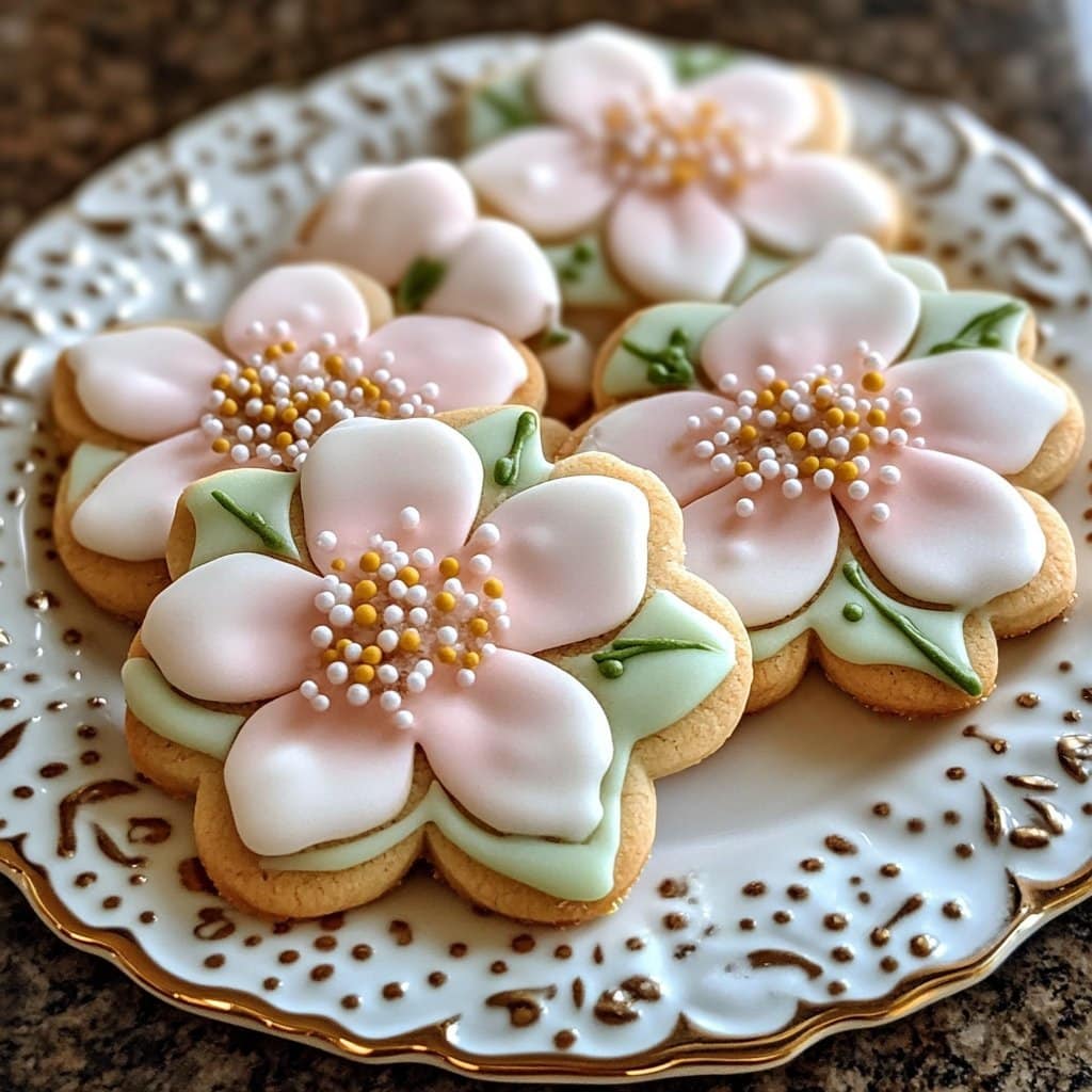 Receta de Galletas de Azúcar con Flor de Primavera