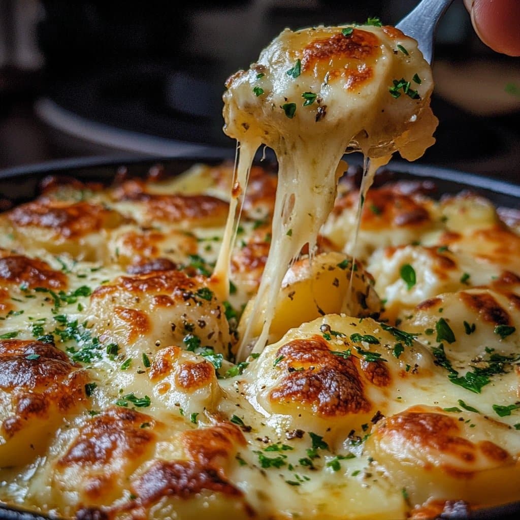 Gratín de Patatas con Hierbas y Queso Receta