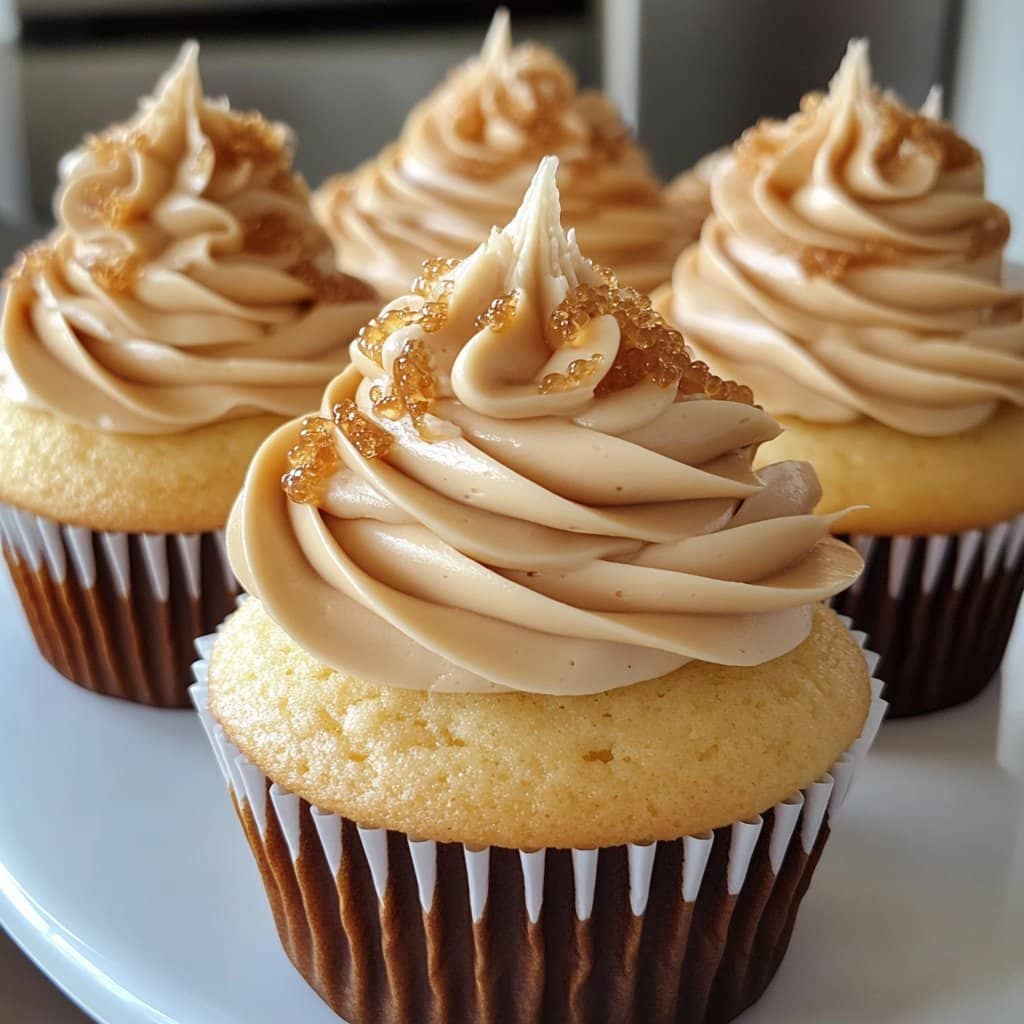 Receta de Cupcakes de Mantequilla de Café con Caramelo