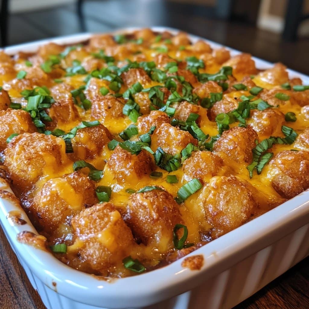 Receta de Cazuela de Tater Tots | Comida Reconfortante Deliciosa