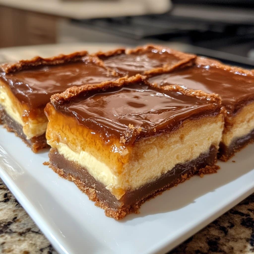Receta de Barras de Cheesecake con Dulce de Leche