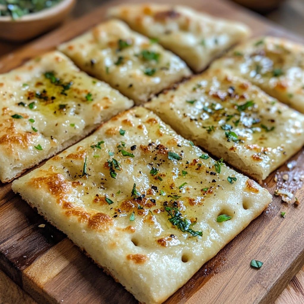 Pan plano de ajo para freidora de aire: rápido y delicioso