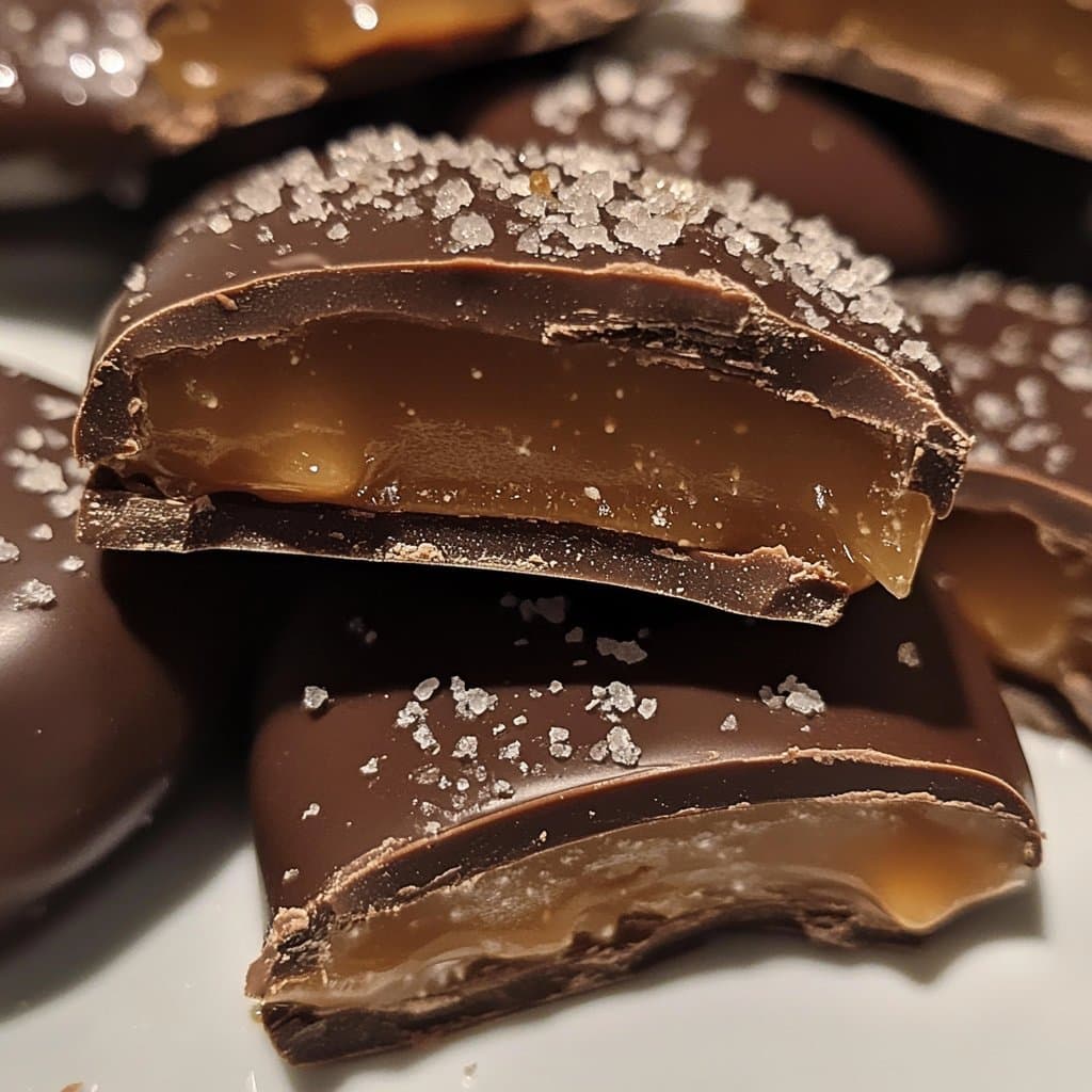 Receta de Almohaditas de Chocolate con Caramelo Salado