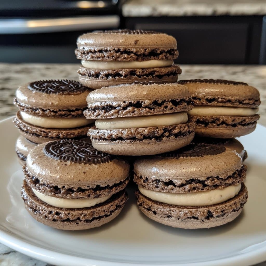 Receta de Macarons de Oreo Crujientes, Masticables y Cremosos
