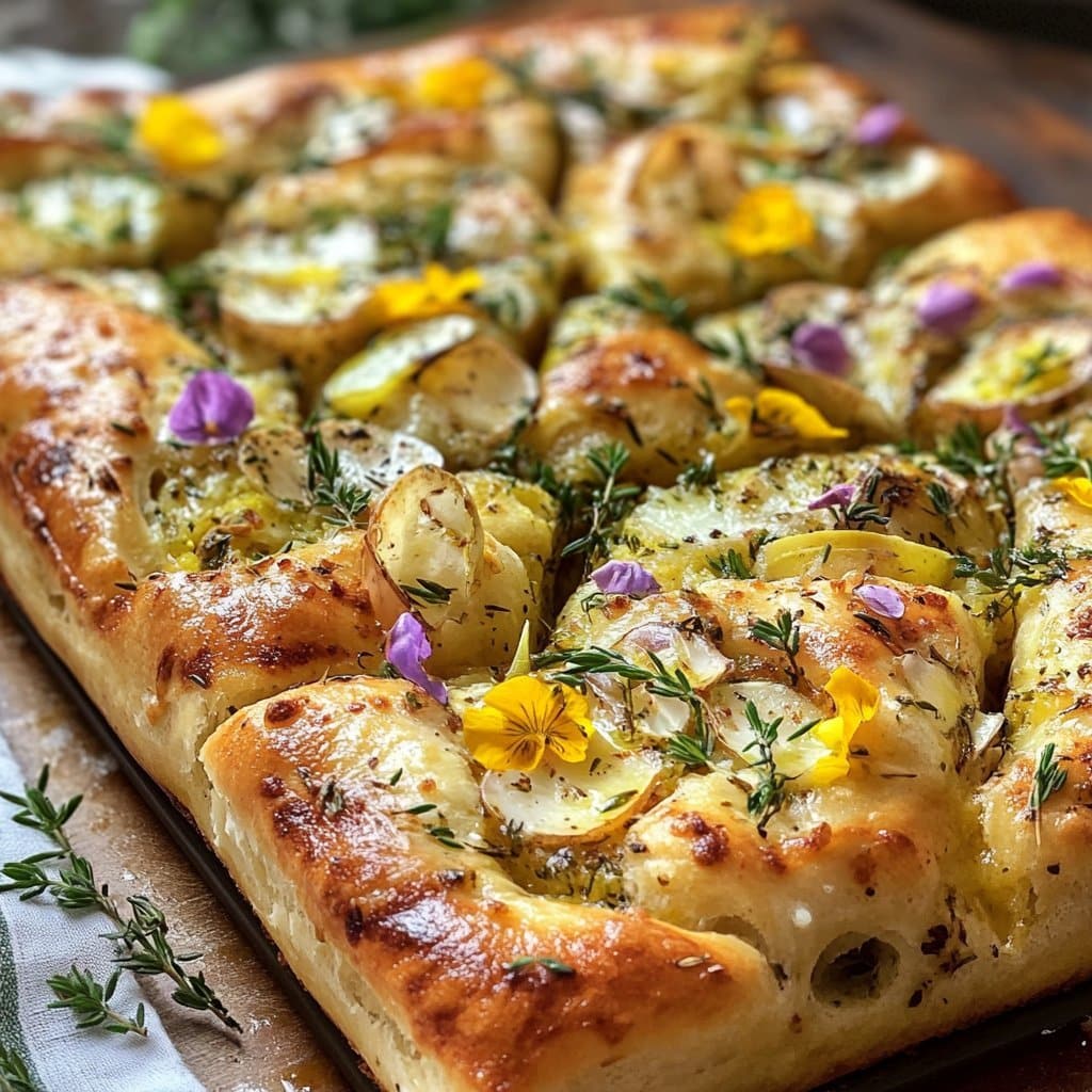 Focaccia de Jardín de Pascua