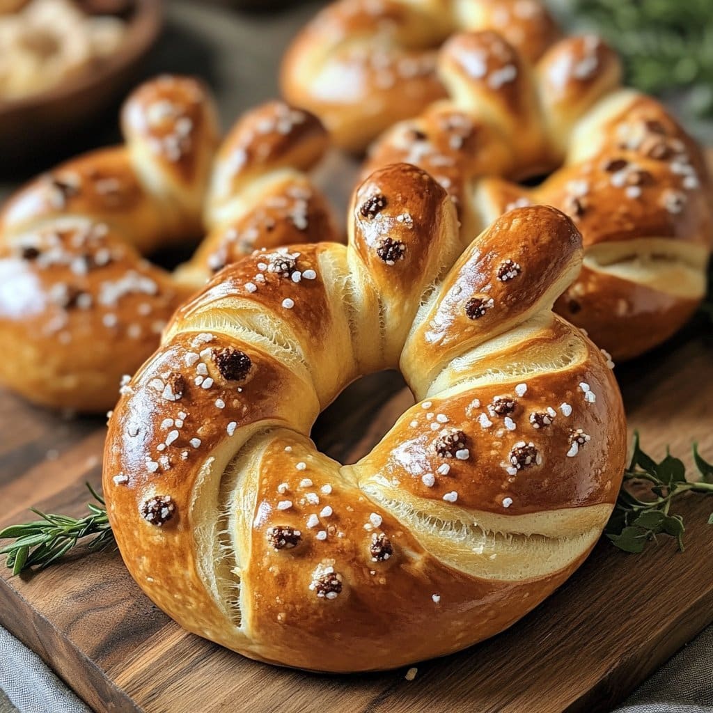 Pretzels suaves en forma de conejo