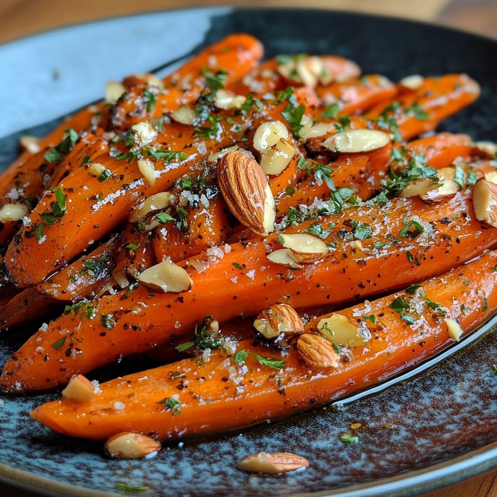 Zanahorias glaseadas con miel y almendras
