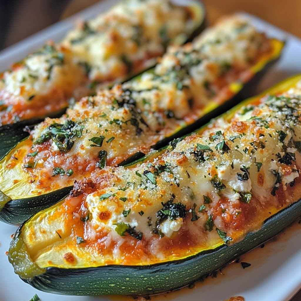 Botes de Calabacín Rellenos de Ricotta y Espinacas Receta
