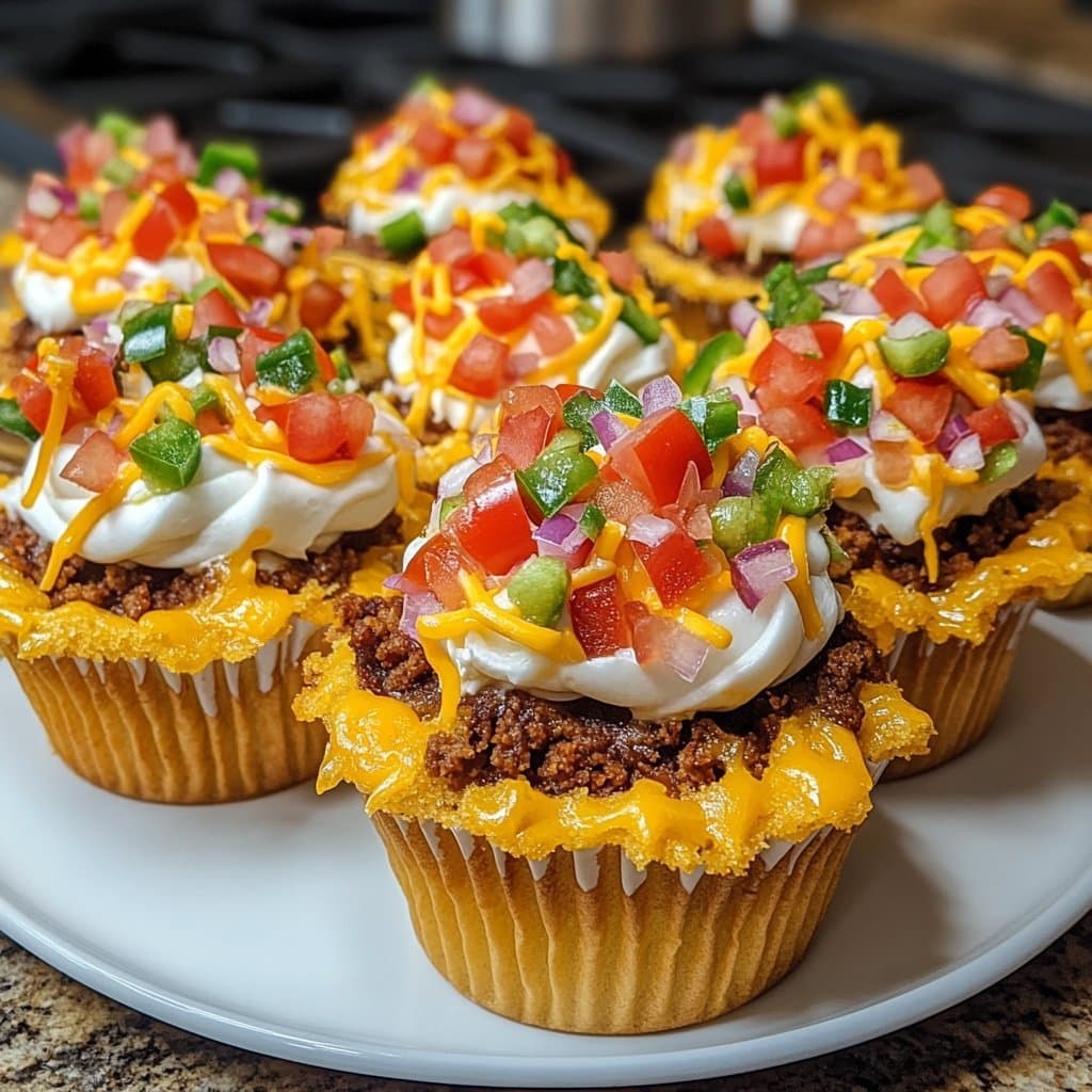Delicia de Cupcakes de Taco: Un Aperitivo Sabroso