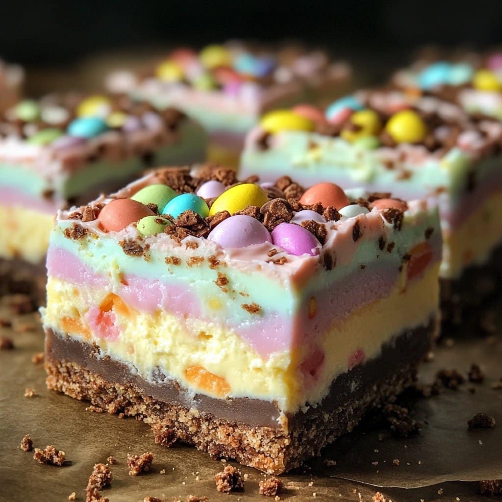 Barras de tarta de queso con huevo de Pascua: delicioso postre primaveral