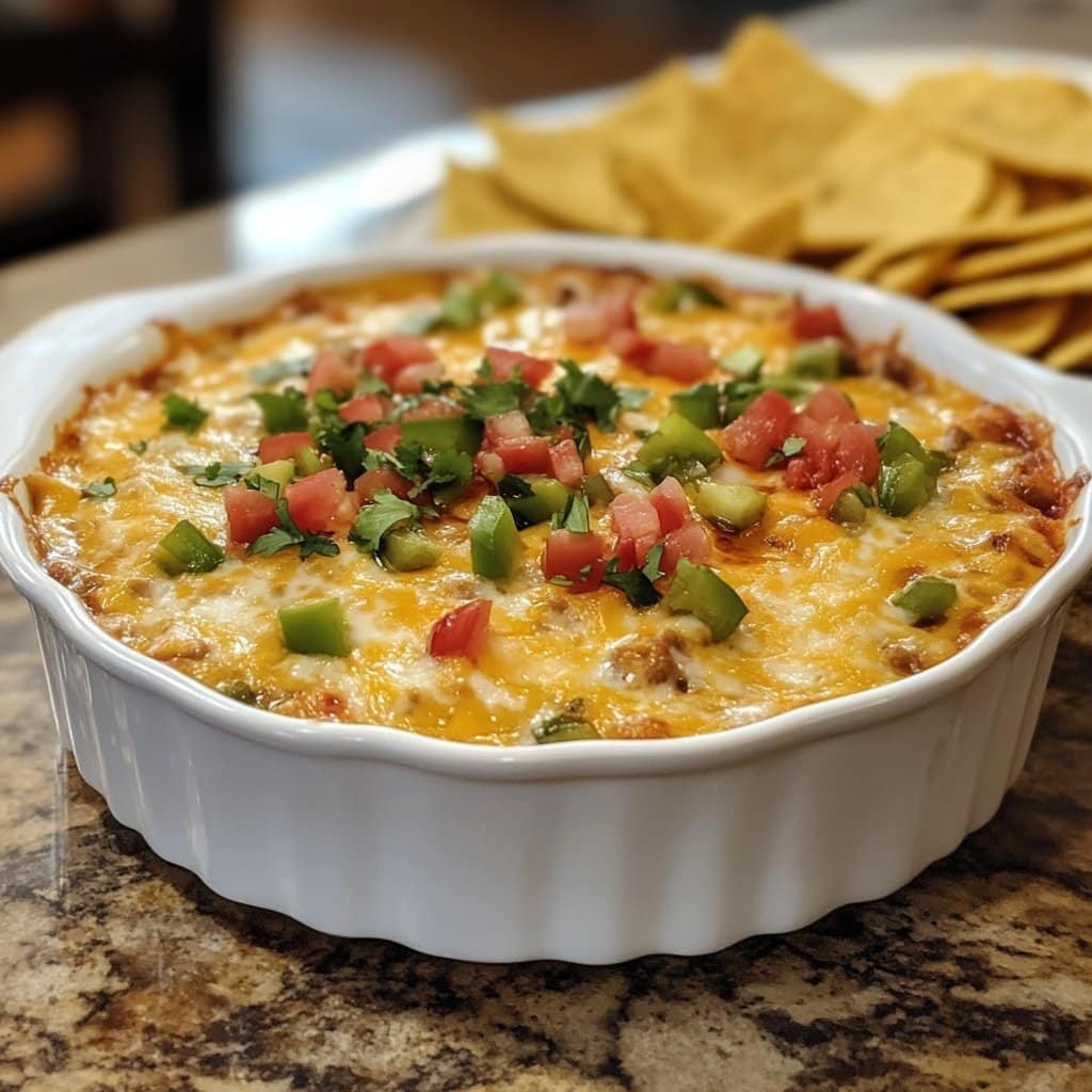 Dip de Basura de Texas: Una Delicia Audaz y Quesosa