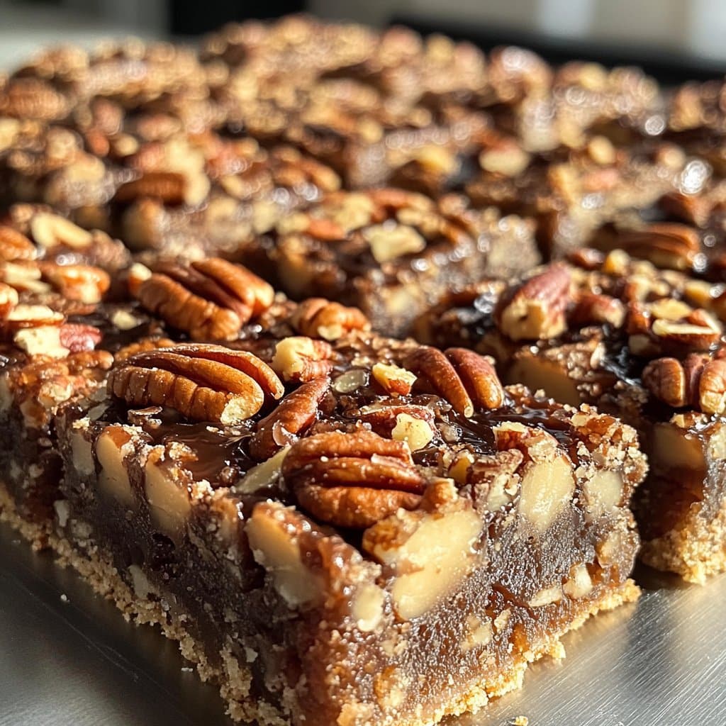 Receta de Barras de Tortugas con Nuez Pecan: Delicioso y Fácil Postre