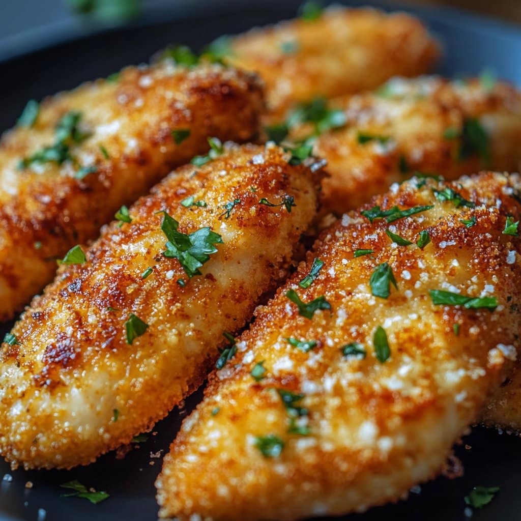 Receta de Tiras de Pollo con Ajo y Parmesano – Deliciosas y Fáciles