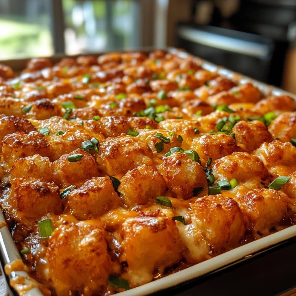 Receta de Cazuela de Tater Tots | Comida Reconfortante Deliciosa