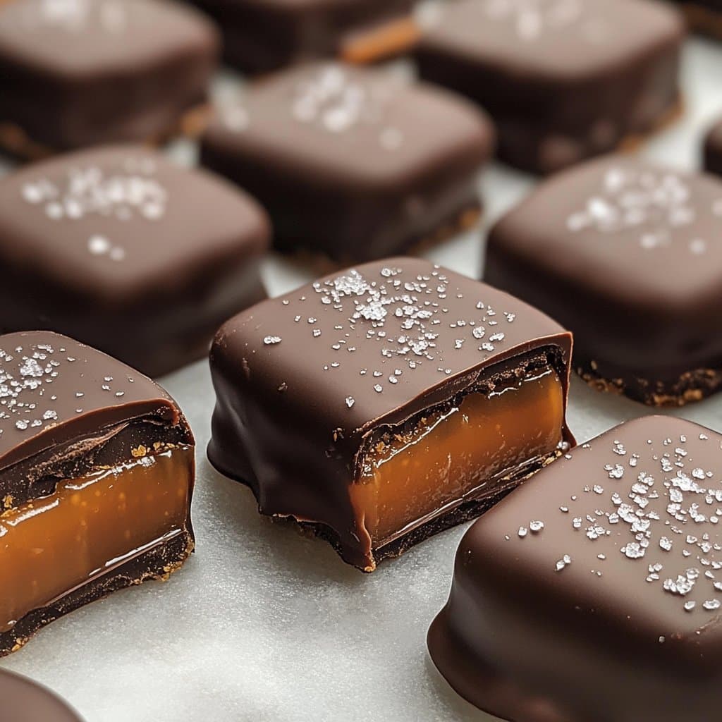 Receta de Almohaditas de Chocolate con Caramelo Salado