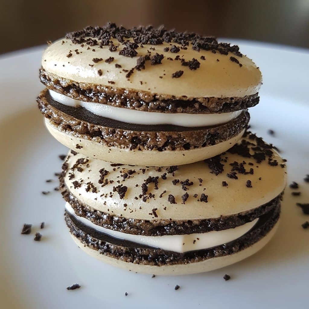 Receta de Macarons de Oreo Crujientes, Masticables y Cremosos