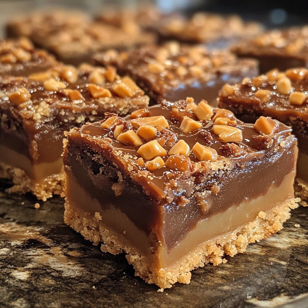 Receta Fácil de Barras de Toffee con Mezcla para Pastel