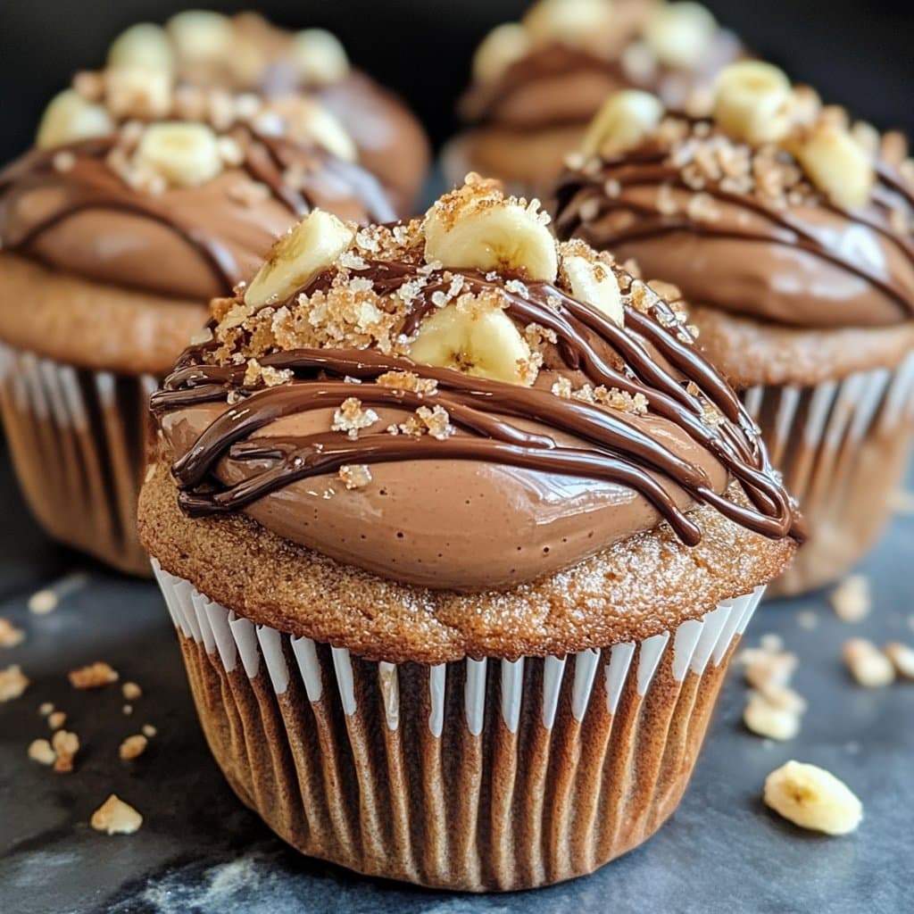 Magdalenas esponjosas de Nutella y plátano: el dulce perfecto