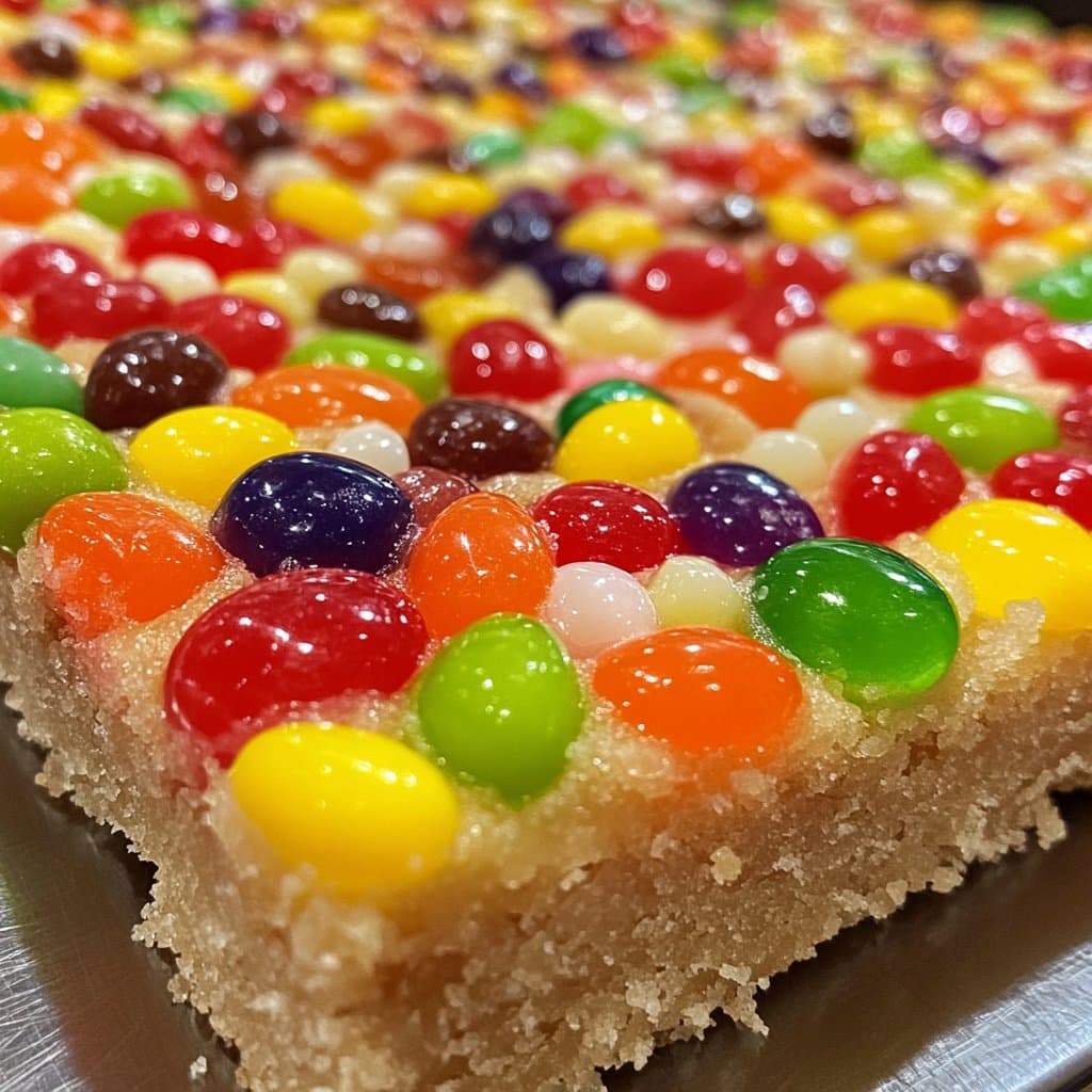 Barras de galleta de azúcar con jelly beans