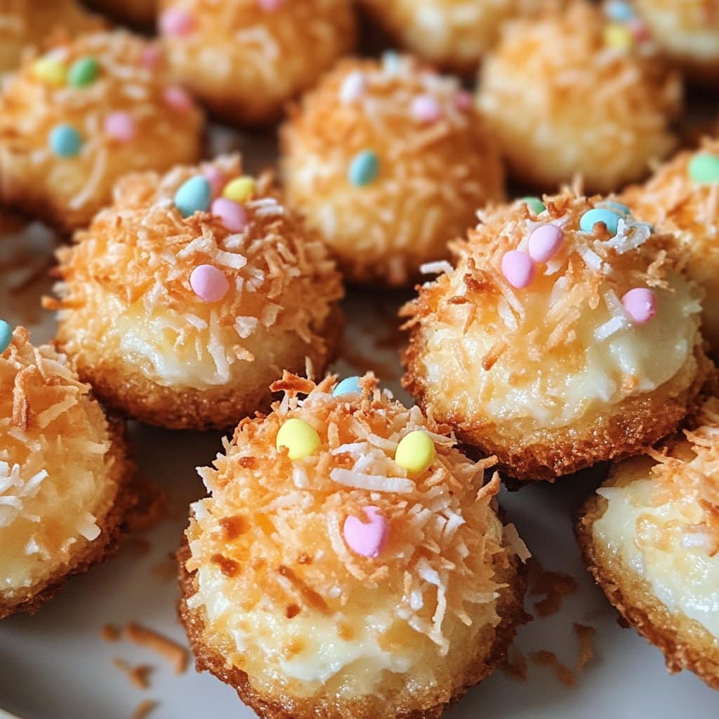 Nidos de Pascua de Macarrones de Coco