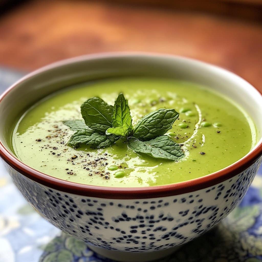 Sopa de Guisante y Menta
