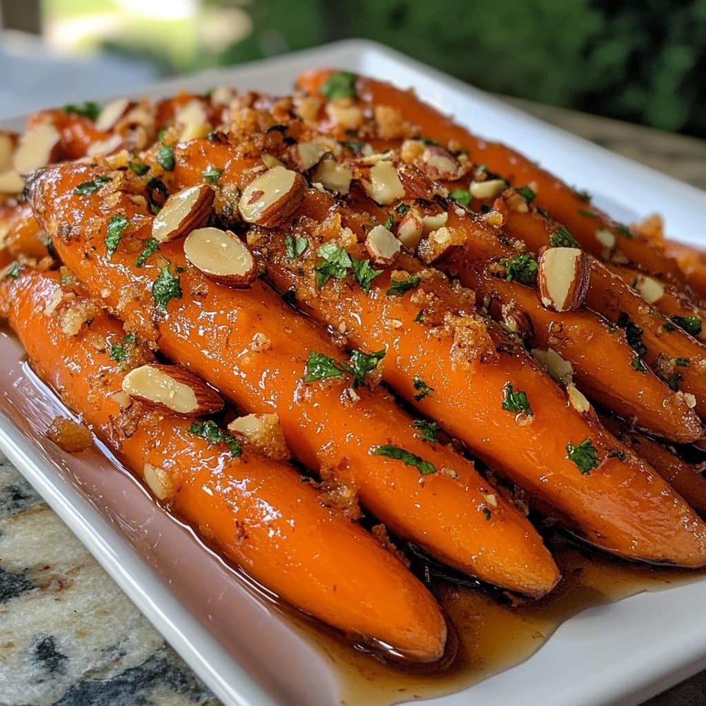 Zanahorias glaseadas con miel y almendras