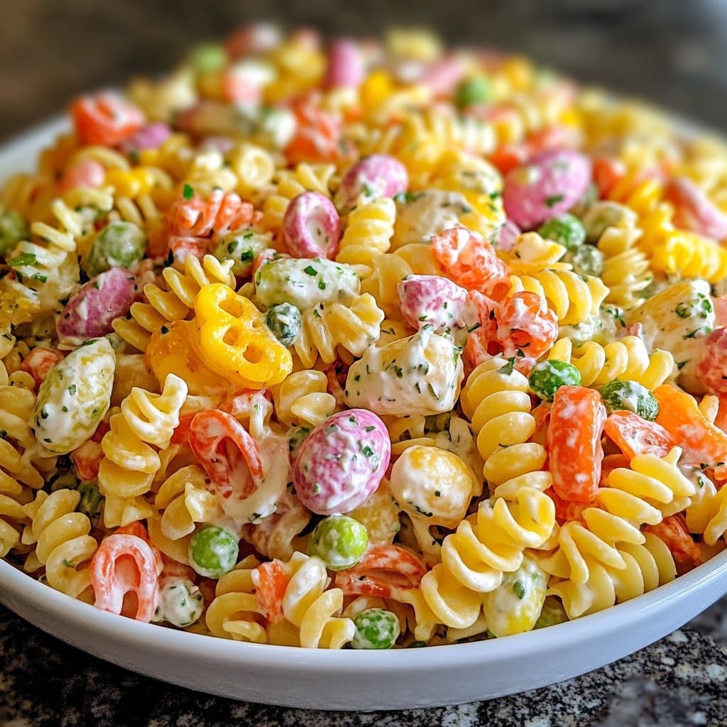 Ensalada de Pasta Arcoíris de Pascua: Un Festín Colorido