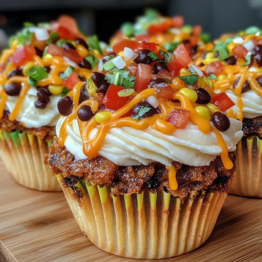 Delicia de Cupcakes de Taco: Un Aperitivo Sabroso
