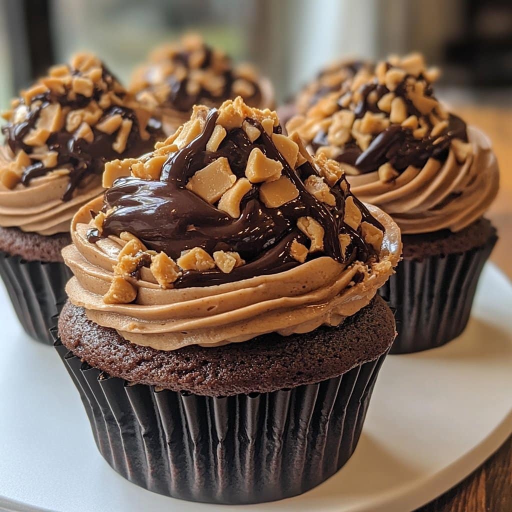 Receta de Cupcakes de Lava de Taza de Mantequilla de Maní