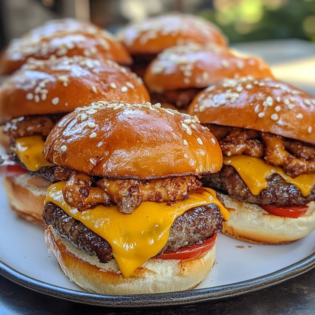 Receta de Mini Hamburguesas de Vaquero con Pretzel | Deliciosas y Fáciles