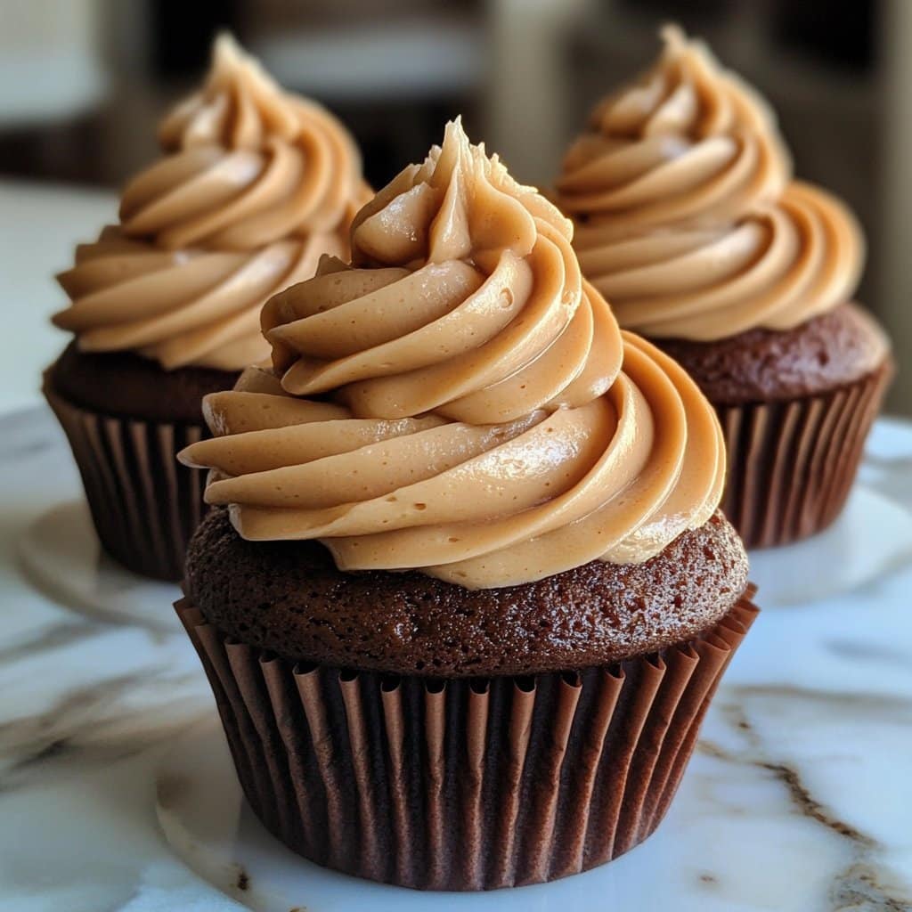 Receta de Cupcakes de Mantequilla de Café con Caramelo