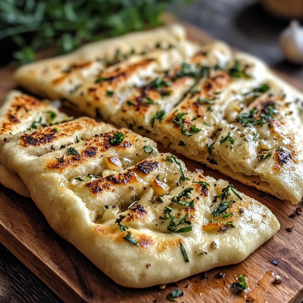 Pan plano de ajo para freidora de aire: rápido y delicioso