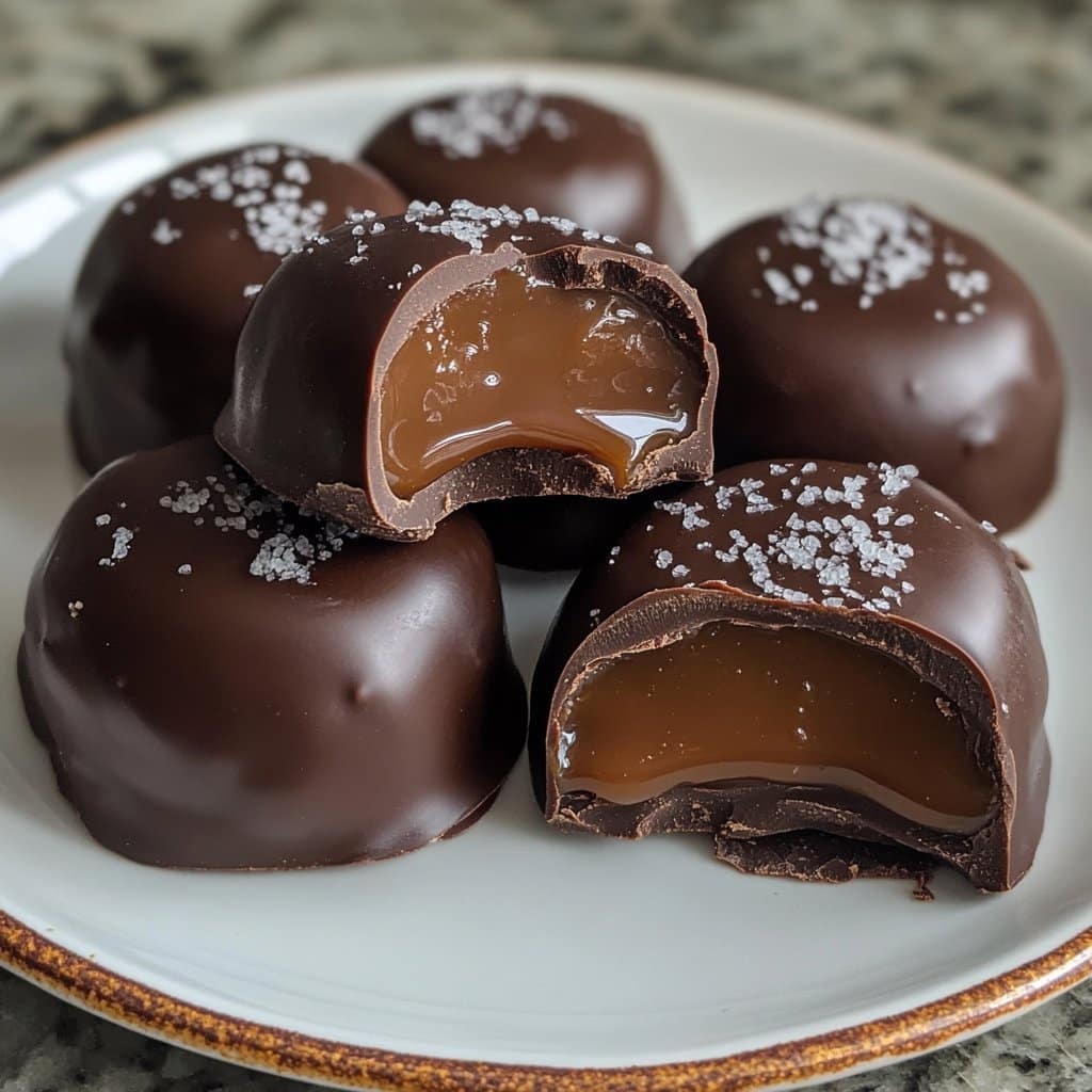 Receta de Almohaditas de Chocolate con Caramelo Salado