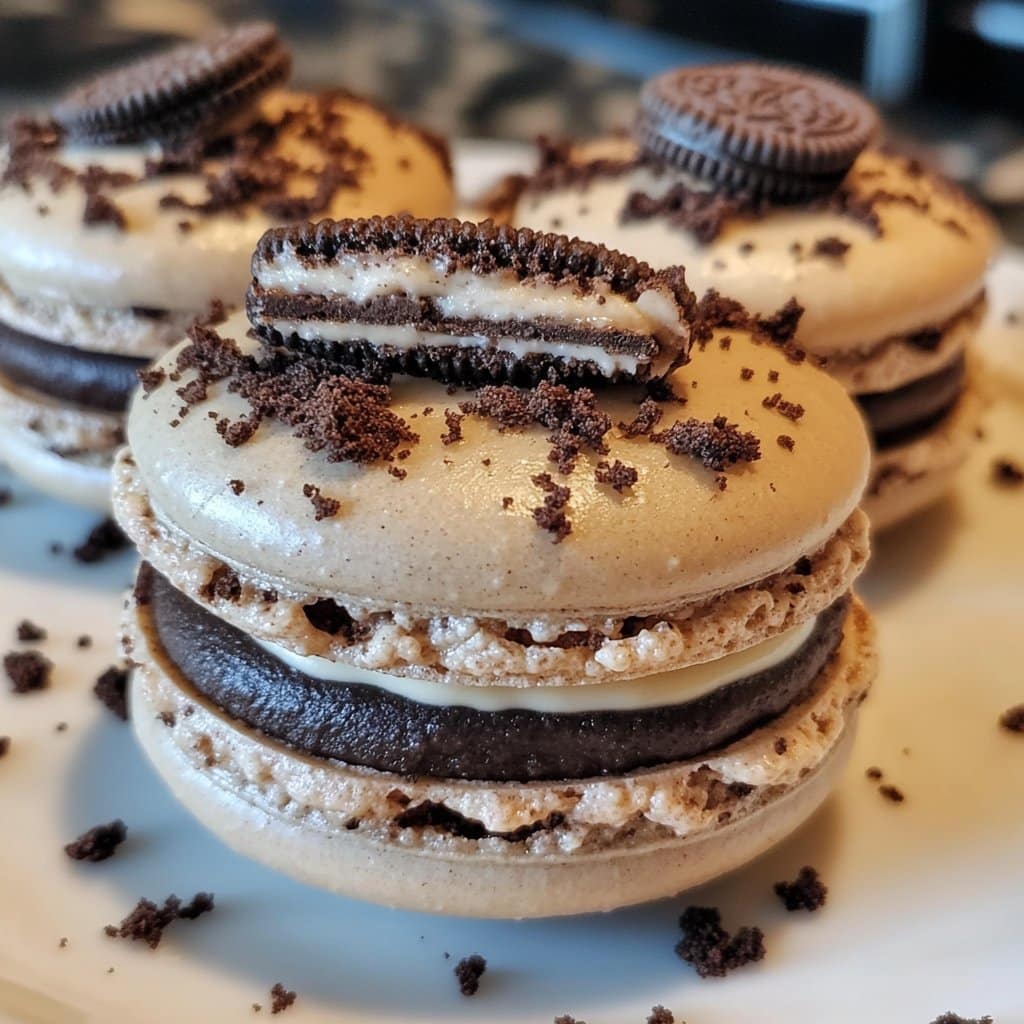 Receta de Macarons de Oreo Crujientes, Masticables y Cremosos