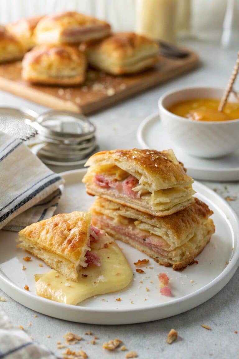Receta de Pilas Crujientes de Jamón y Queso en Masa Hoja