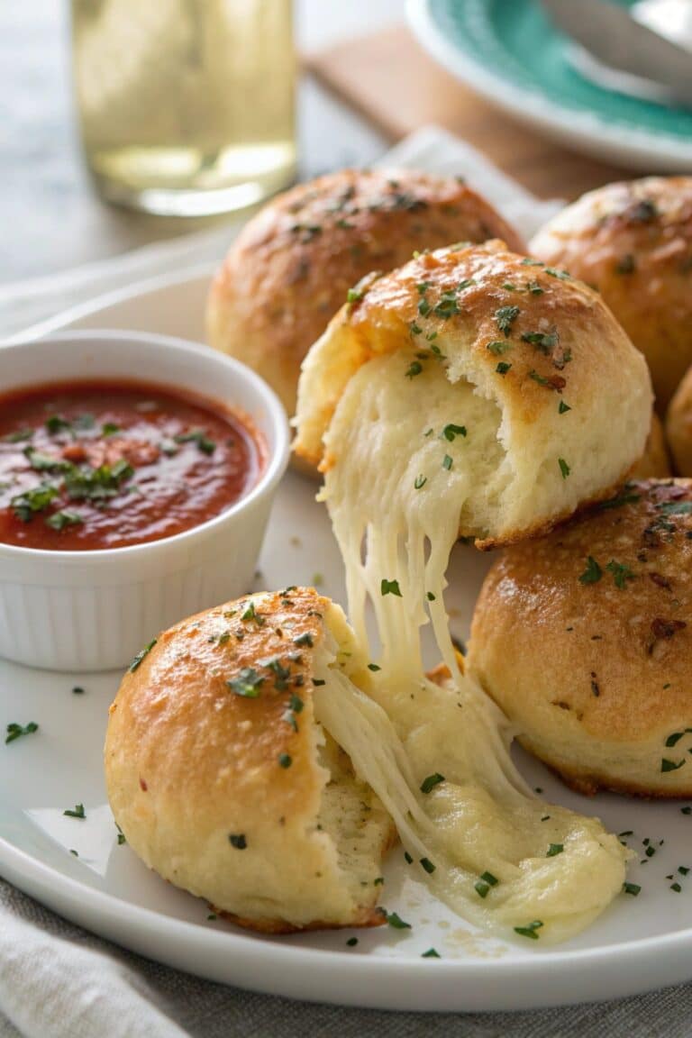 Receta de Bombas de Queso con Mantequilla de Ajo y Galletas Pillsbury